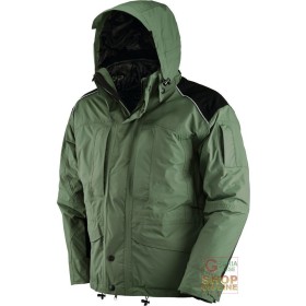 GIACCONE TRIPLO USO IN TESSUTO NYLON POLIESTERE  COLORE VERDE NERO  HUSKY INTERNO NERO GIACCONE TRIPLO USO IN TESSUTO NYLON POLIESTERE COLORE VERDE