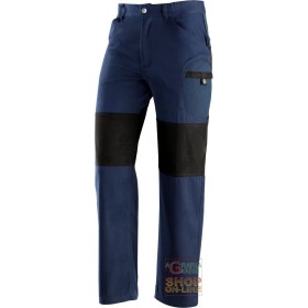 PANTALONE 60% COTONE 40% POLIESTERE  RINFORZI IN POLIESTERE  COLORE BLU NERO  TG  S XXL PANTALONE 60% COTONE 40% POLIESTERE RINFORZI IN POLIESTERE