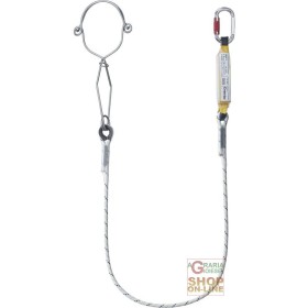 CORDINO ANTICADUTA CON ASSORBITORE D ENERGIA COMPLETO DI FUNE  PINZA  MOSCHETTONE  EX SAFE B2 CORDINO ANTICADUTA CON ASSORBITORE D ENERGIA COMPLETO DI FUNE