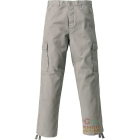 PANTALONE 100% COTONE MULTITASCHE  COLORE GRIGIO  TG  S XXXL PANTALONE 100% COTONE MULTITASCHE COLORE GRIGIO TG S XXXL