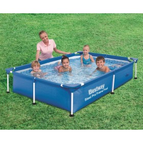 BESTWAY 56401 PISCINA PER BAMBINI STEEL PRO FRAME CM.221x150x43h. BESTWAY 56401 PISCINA PER BAMBINI STEEL PRO FRAME