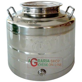 CONTENITORE INOX PER ALIMENTI LT. 30 TIPO PESANTE CON FONDO SALDATO CONTENITORE INOX PER ALIMENTI LT. 30 TIPO PESANTE CON FONDO