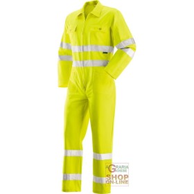 TUTA A V 40% POLIESTERE 60% COTONE CON BANDE 3M  TG  46 60  COLORE GIALLO  GR 240 MQ TUTA A V 40% POLIESTERE 60% COTONE CON BANDE 3M TG 46 60 COLORE
