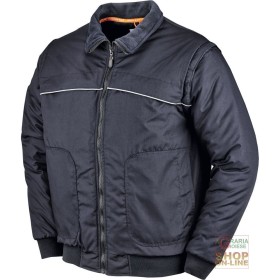GIUBBINO POLIESTERE COTONE CON PORTABADGE  MANICHE STACCABILI  COLORE BLU  TG  S XXL GIUBBINO POLIESTERE COTONE CON PORTABADGE MANICHE STACCABILI