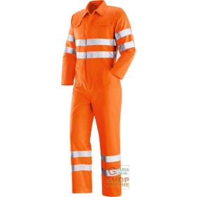 TUTA A V 40% POLIESTERE 60% COTONE  BANDE RETRORIFLETTENTI  COLORE ARANCIO  TG  S XXL TUTA A V 40% POLIESTERE 60% COTONE BANDE RETRORIFLETTENTI