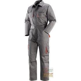 TUTA 65% POLIESTERE 35% COTONE MULTITASCHE  COLORE GRIGIO ARANCIO  TG  S XXXL TUTA 65% POLIESTERE 35% COTONE MULTITASCHE COLORE GRIGIO