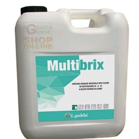 GOBBI MULTIBRIX CONCIME ORGANO MINERALE NPK 4.6.4 A BASSO DI TENORE DI CLORO LT. 4 GOBBI MULTIBRIX CONCIME ORGANO MINERALE NPK 4.6.4 A BASSO DI