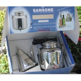 SANSONE CONFEZIONE REGALO CONTENITORE INOX. LT. 3 PIU OLIERA LUX SANSONE CONFEZIONE REGALO CONTENITORE INOX. LT. 3 PIU OLIERA LUX