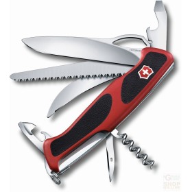 VICTORINOX WENGER RANGERGRIP 57 HUNTER GUANCIALI ROSSE NERE MM. 130 0.9583.MC VICTORINOX WENGER RANGERGRIP 57 HUNTER GUANCIALI ROSSE NERE MM.