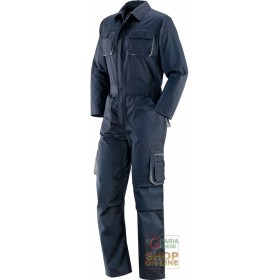 TUTA 65% POLIESTERE 35% COTONE MULTITASCHE  COLORE BLU GRIGIO  TG  S XXXL TUTA 65% POLIESTERE 35% COTONE MULTITASCHE COLORE BLU GRIGIO TG