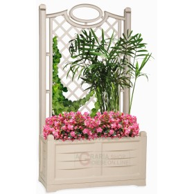 Fioriera con spalliera Bama Separè colore bianco cm. 80x42,5x150h Fioriera con spalliera Bama Separè colore bianco cm.