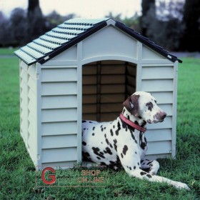 CUCCIA PER CANI DI PICCOLA TAGLIA IN PLASTICA PVC CM.71x71x68h. SMONTABILE VERDE CUCCIA PER CANI DI PICCOLA TAGLIA IN PLASTICA PVC CM.71x71x68h.