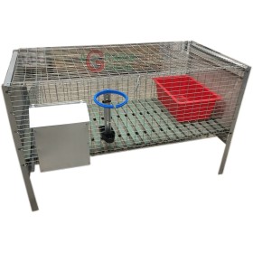 GABBIA PER CONIGLI INGRASSO CON RETE ANTITOPO CM.100 GABBIA PER CONIGLI INGRASSO CON RETE ANTITOPO CM.100