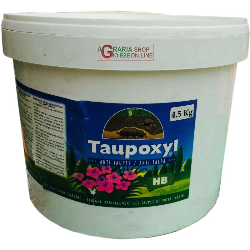 TAUPOXIL REPELLENTE ANTITALPA KG. 4,50 IN FUSTELLO SCACCIA TALPA TAUPOXIL REPELLENTE ANTITALPA KG. 4,50 IN FUSTELLO SCACCIA TALPA