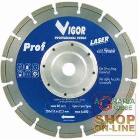 VIGOR DISCO DIAMANTATO A SETTORI PROF-LAS DIA. MM.230 VIGOR DISCO DIAMANTATO A SETTORI PROF-LAS DIA. MM.230