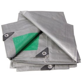 TELO OCCHIELLATO PESANTE GR. 180 MQ COLORE VERDE-GRIGIO MT. 5x8 TELO OCCHIELLATO PESANTE GR. 180 MQ COLORE VERDE-GRIGIO MT. 5x8