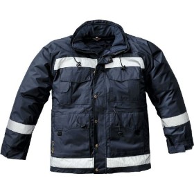 GIACCONE NEW TICINO BLU CE TG S-XXL CON BANDE RIFRANGENTI GIACCONE NEW TICINO BLU CE TG S-XXL CON BANDE RIFRANGENTI