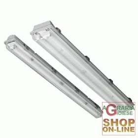 PLAFONIERA INDUSTRIALE PER PER LAMPADE 2 X 58 WATT. CM. 156X12XH.6 PLAFONIERA INDUSTRIALE PER PER LAMPADE 2 X 58 WATT. CM.