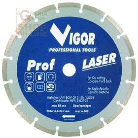 DISCO DIAMANTATO A SETTORE PROF-LAS SENZA FLANGIA DIAM. MM. 230 DISCO DIAMANTATO A SETTORE PROF-LAS SENZA FLANGIA DIAM. MM. 230