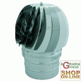FUMAIOLO TURBO INOX PER CANNA FUMARIA ANTIPIOGGIA AISI 304 diam. 25 FUMAIOLO TURBO INOX PER CANNA FUMARIA ANTIPIOGGIA AISI 304