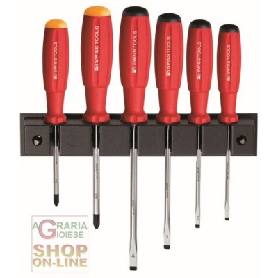 SERIE CACCIAVITI PB SWISS TOOLS BAUMANN 6 PEZZI CON SUPPORTO