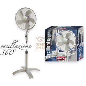 MAX VENTILATORE PIANTANA OSCILLANTE 360° MAX VENTILATORE PIANTANA OSCILLANTE 360°