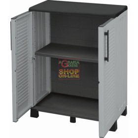 TERRY ARMADIO IN RESINA GRIGIO 2 PORTE 1 RIPIANO BASSO 69X38X85H TERRY ARMADIO IN RESINA GRIGIO 2 PORTE 1 RIPIANO BASSO 69X38X85H