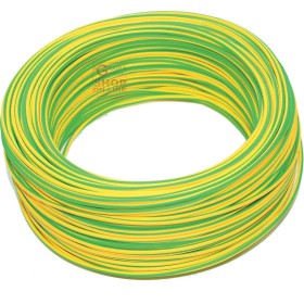 CAVO ELETTRICO UNIPOLARE SEZIONE 1 X 2,5 GIALLO VERDE MT. 100 CAVO ELETTRICO UNIPOLARE SEZIONE 1 X 2,5 GIALLO VERDE MT. 100