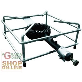 FORNELLONE CON BRUCIATORE A GAS TELAIO IN ACCIAIO ZINCATO CM. 40 X 40 PESANTE FORNELLONE CON BRUCIATORE A GAS TELAIO IN ACCIAIO ZINCATO CM.