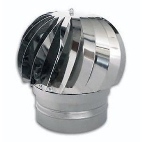 FUMAIOLO TURBO INOX PER CANNA FUMARIA ANTIPIOGGIA AISI 304 diam. 20 FUMAIOLO TURBO INOX PER CANNA FUMARIA ANTIPIOGGIA AISI 304