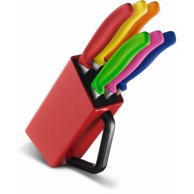 VICTORINOX SET 6 COLTELLI BISTECCA ONDULATO CM. 12 MANCICO COLORATO cod. 6.7126.6 VICTORINOX SET 6 COLTELLI BISTECCA ONDULATO CM. 12 MANCICO