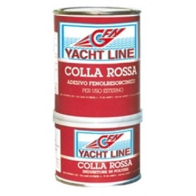 Veneziani YACHT LINE COLLA ROSSA MARINA ART. 450932 CON  DUE COMPONENTI resina liquida e indurente in polvere KG. 1 Veneziani YACHT LINE COLLA ROSSA MARINA ART. 450932 CON DUE
