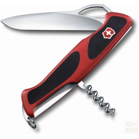 VICTORINOX WENGER RANGERGRIP 63 GUANCIALI ROSSE NERE COLTELLO MULTIUSO SVIZZERO MM. 130 VICTORINOX WENGER RANGERGRIP 63 GUANCIALI ROSSE NERE COLTELLO