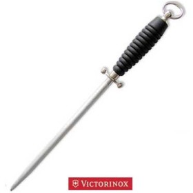VICTORINOX ACCIAINO PER MACELLAIO TONDO MANICO NERO CM. 28 VICTORINOX ACCIAINO PER MACELLAIO TONDO MANICO NERO CM. 28