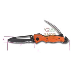 BETA ART. 1778SAFE COLTELLO A CON LAMA IN ACCIAIO TEMPERATO MM. 210 BETA ART. 1778SAFE COLTELLO A SERRAMANICO CON LAMA IN ACCIAIO