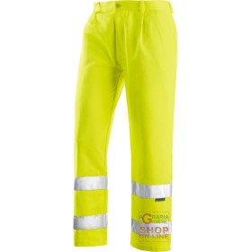 PANTALONI A V  40% POLIESTERE 60% COTONE GR 240 MQ CA  CON BANDE 3M  COLORE GIALLO  TG  44 64 PANTALONI A V 40% POLIESTERE 60% COTONE GR 240 MQ CA CON BANDE