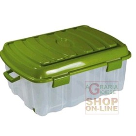 BOX BIG FLAT VOYAGER IN PLASTICA CON COPERCHIO RUOTE E MANIGLIA LT. 90 BOX BIG FLAT VOYAGER IN PLASTICA CON COPERCHIO RUOTE E MANIGLIA