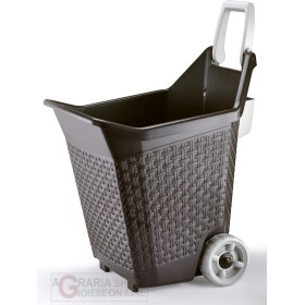 Carrello multiuso per giardino Bama Kart cacao 76 lt. ideale anche come portalegna cm. 59x50x72h Carrello multiuso per giardino Bama Kart cacao 76 lt. ideale