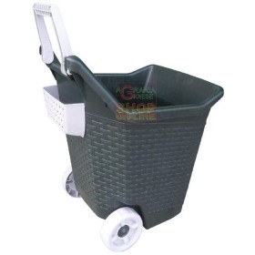 Carrello multiuso per giardino Bama Kart muschio 76 lt. ideale anche come portalegna cm. 59x50x72h Carrello multiuso per giardino Bama Kart muschio 76 lt. ideale