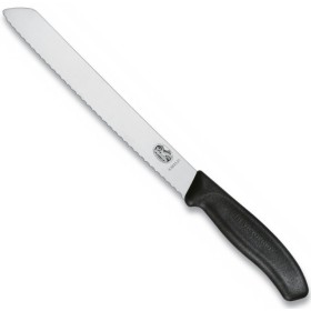 VICTORINOX COLTELLO PANE LAMA ONDULATA MANICO NERO  CLASSIC BL CM. 21 VICTORINOX COLT.PANE OND. CLASSIC BL