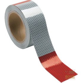 NASTRO ADESIVO RETRORIFLETTENTE DM 1300 LOSANGHE ORIZZONTALI  CON MICROPRISMI  ROTOLO DA 10 METRI NASTRO ADESIVO RETRORIFLETTENTE DM 1300 LOSANGHE ORIZZONTALI