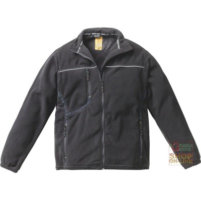 PILE IN POLIESTERE CON CERNIERA FINO AL FONDO COLORE NERO TG S