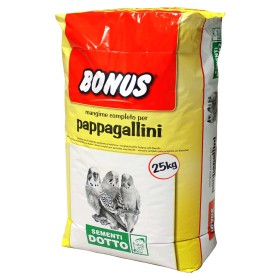 MANGIME COMPLETO PER PAPPAGALLINI BONUS SD6 CON BISCOTTINI KG. 25 MANGIME COMPLETO PER PAPPAGALLINI BONUS SD6 CON BISCOTTINI KG.