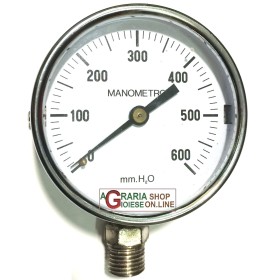 MANOMETRO A MEMBRANA PER GAS IN BASSA PRESSIONE ATTACCO RADIALE CARCASSA IN ACCIAIO NICHELATO MANOMETRO A MEMBRANA PER GAS IN BASSA PRESSIONE ATTACCO RADIALE