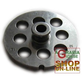 PIASTRA IN ACCIAIO INOX PER TRITACARNE 32 FORO 18 PIASTRA IN ACCIAIO INOX PER TRITACARNE 32 FORO 18