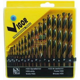 VIGOR SERIE PUNTE HSS BI-ACTION PER METALLI PZ. 19 MM. 1-10 VIGOR SERIE PUNTE HSS BI-ACTION PER METALLI PZ. 19 MM. 1-10