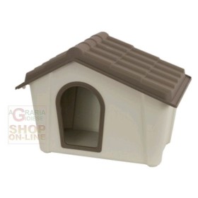 CUCCIA PER CANI IN RESINA COLORE BEIGE TORTORA cm. 57,3x39,4x41,8h. CUCCIA PER CANI IN RESINA COLORE BEIGE TORTORA CM. 57,3 X 39,4