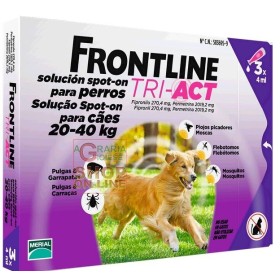 FRONTLINE ANTIPARASSITARIO PULCI ZECCHE TRI-ACT 20 - 40 KG. FRONTLINE ANTIPARASSITARIO PULCI ZECCHE TRI-ACT 20 - 40 KG.