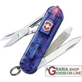 VICTORINOX CLASSIC SIGNATURE LITE SAPPHIRE COLTELLINO PORTACHIAVI MULTIUSO MM. 58 VICTORINOX CLASSIC SIGNATURE LITE SAPPHIRE COLTELLINO