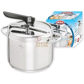 MAX PENTOLA PRESSIONE 7LT 2 VALVOLE M/INOX MAX PENTOLA PRESSIONE 7LT 2 VALVOLE M/INOX